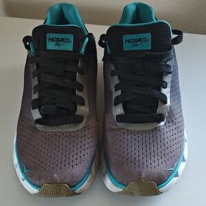 Hoka One One Black,Gray and Teal Athletic Shoes